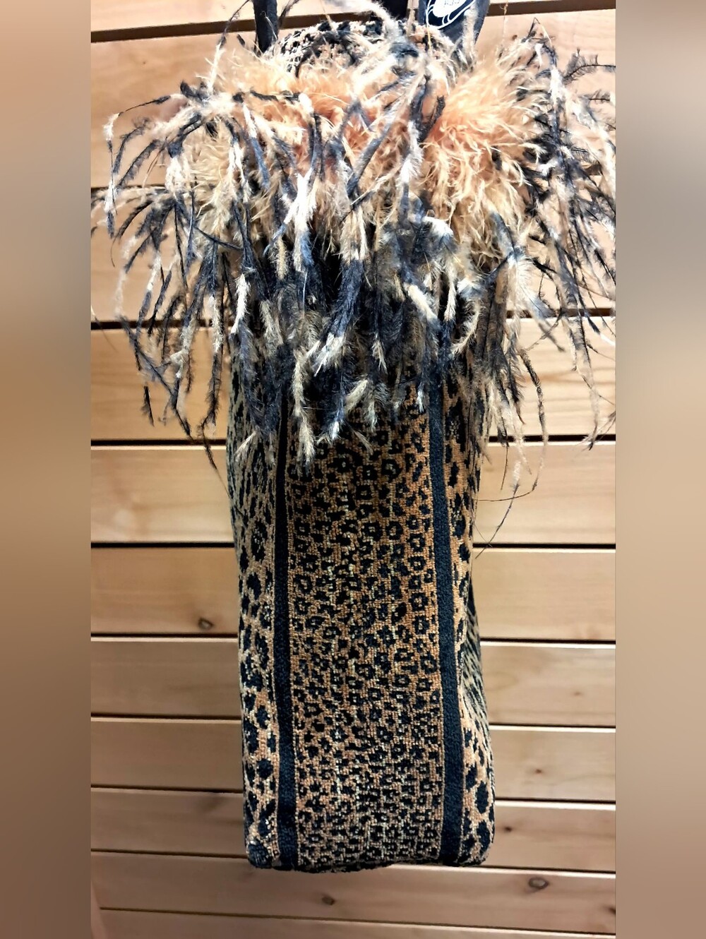 Salty Dog Leopard-Print Tote with Faux-Fur Trim - Picture 2 of 7